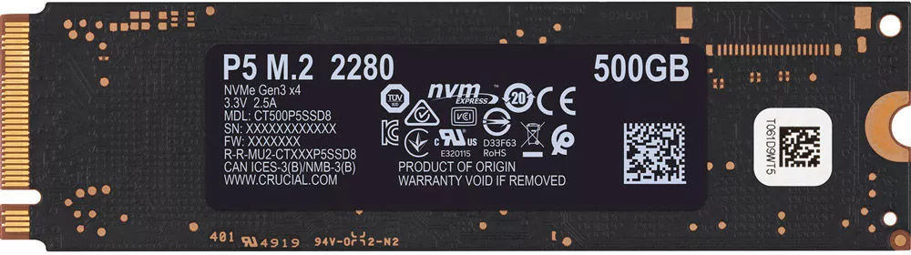 Жесткий диск SSD Crucial P5 Plus 1TB CT1000P5PSSD8 фото