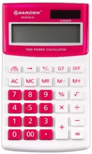 Бухгалтерский калькулятор Darvish DV-2716-12R (белый/красный) фото