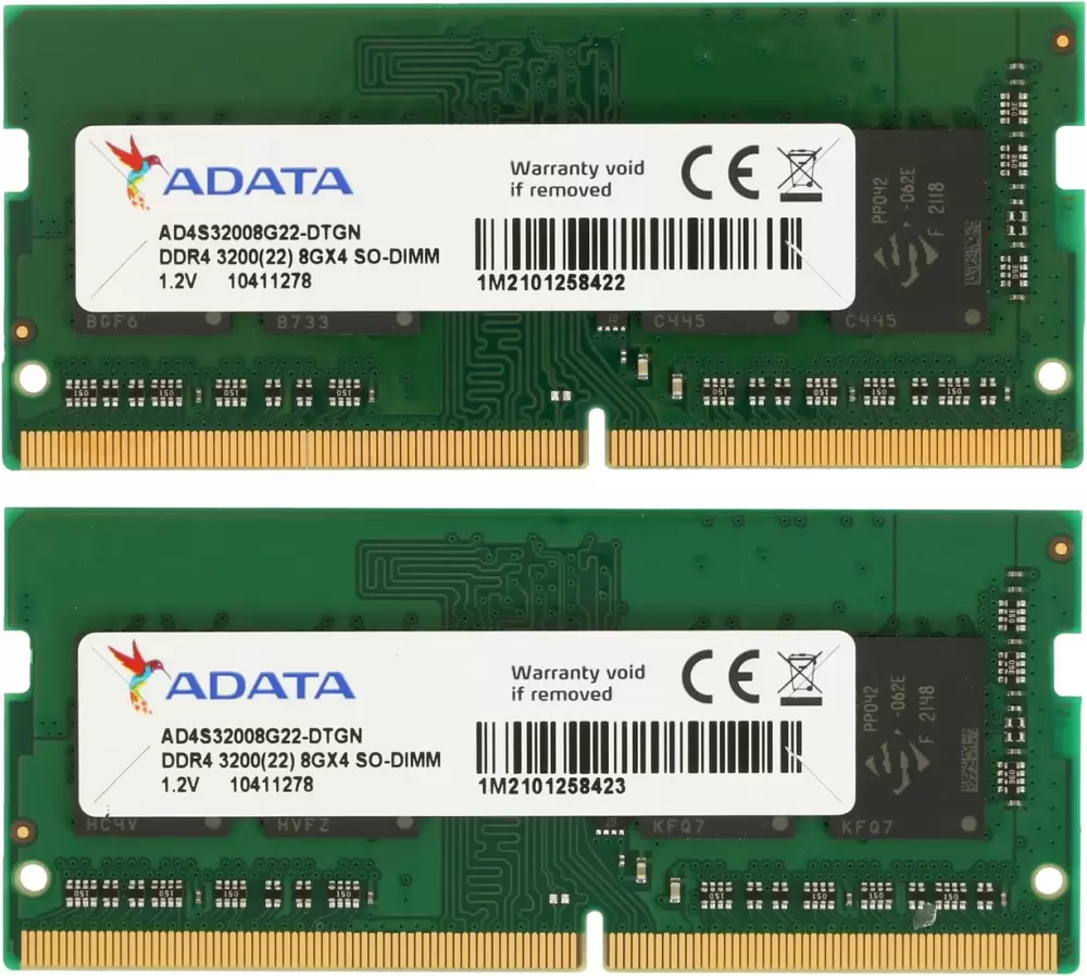A-Data Premier 2x8ГБ DDR4 SODIMM 3200 МГц AD4S32008G22-DTGN