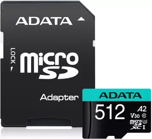 Карта памяти A-Data Premier Pro microSDXC 512GB (AUSDX512GUI3V30SA2-RA1) фото