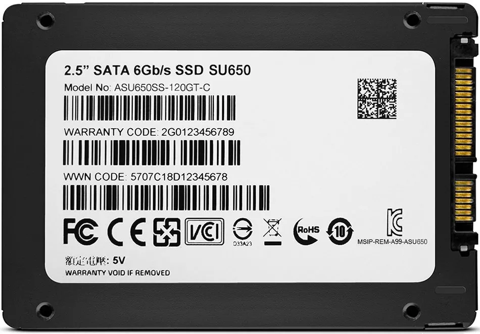 Жесткий диск SSD A-Data Ultimate SU650 (ASU650SS-120GT-C) 120Gb фото 5