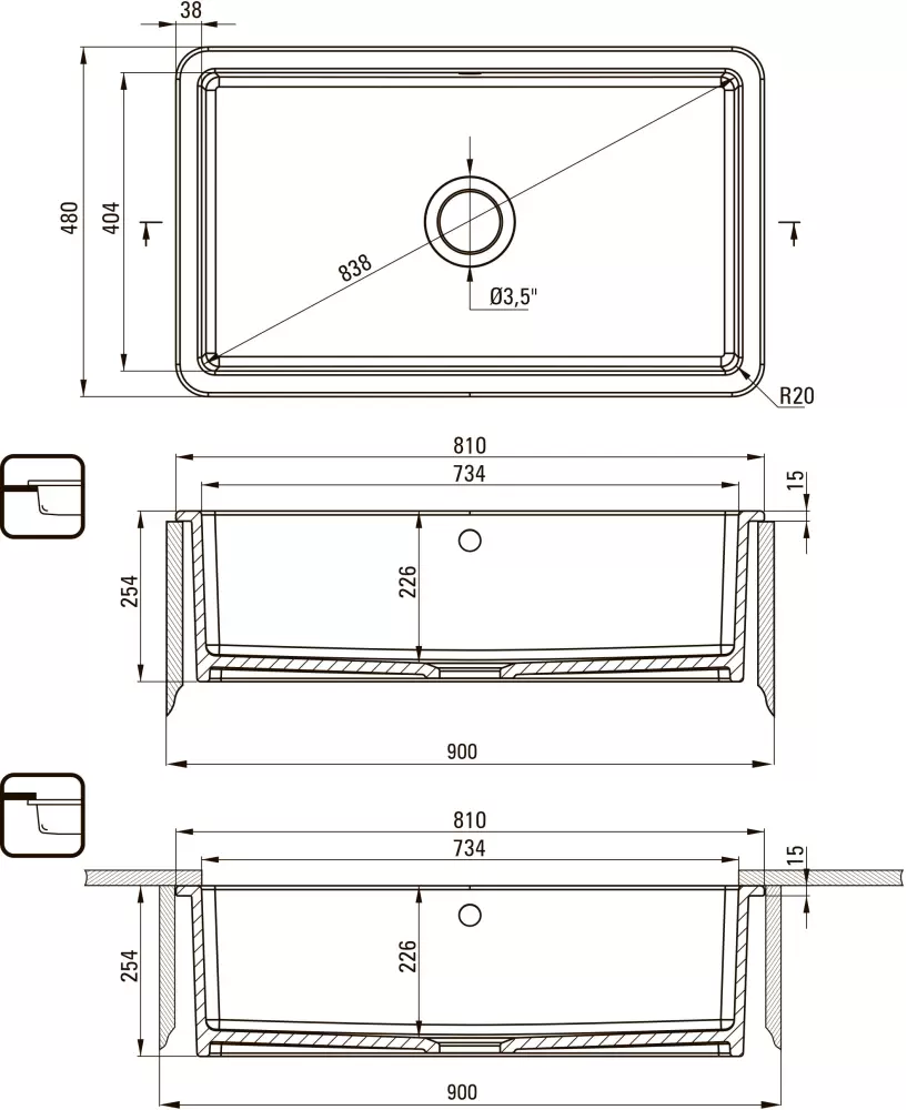 Кухонная мойка Deante Lumi ZCU 610D фото