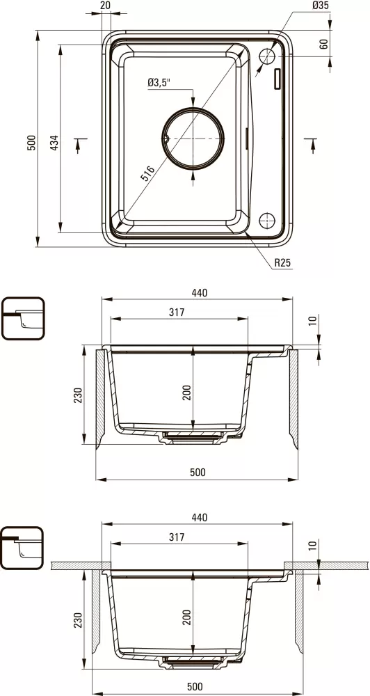Кухонная мойка Deante Momi ZKM A103 фото