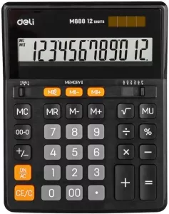 Калькулятор Deli EM888 (черный) фото