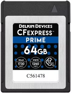 Карта памяти Delkin Devices CFexpress Prime 64GB фото
