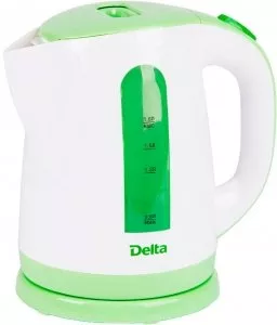 Электрочайник Delta DL-1326 белый с зеленым фото