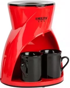 Капельная кофеварка Delta Lux DL-8131 красная фото