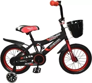 Велосипед детский Delta Sport 14 2020 (черный/красный) фото