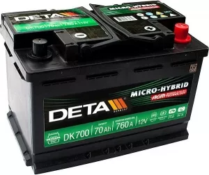 Аккумулятор Deta Micro-Hybrid AGM DK700 (70Ah) фото