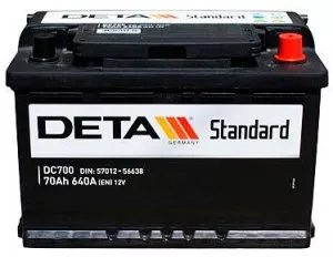 Аккумулятор DETA Standard DC652 (65Ah) фото