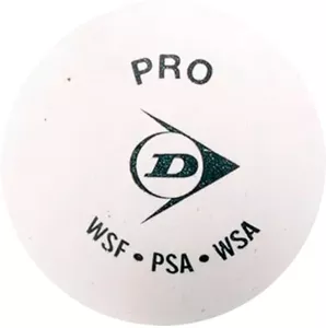 Набор мячей для сквоша DUNLOP White Pro (1 желтая точка, 1 шт) фото