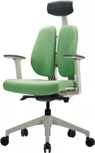 Кресло Duorest D200-W 1DGN1 (белый пластик/ткань зеленый) фото