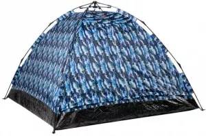 Треккинговая палатка Endless Auto 4-х местная (синий камуфляж) фото