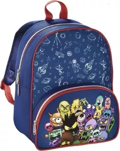 Школьный рюкзак Hama Monsters 138028 (синий/красный) фото