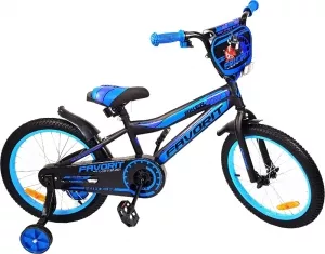 Велосипед детский Favorit Biker 18 (черный/синий, 2019) фото
