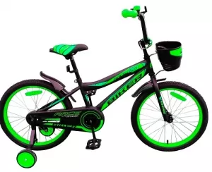 Велосипед детский Favorit Biker 18 (черный/зеленый, 2019) фото