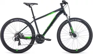 Велосипед Forward Apache 27.5 2.0 D р.15 2022 (черный матовый/зеленый) icon