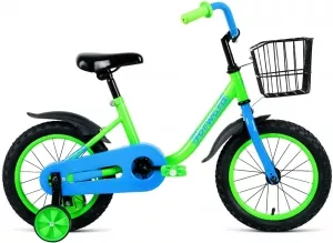 Детский велосипед Forward Barrio 14 2021 (салатовый/голубой) фото