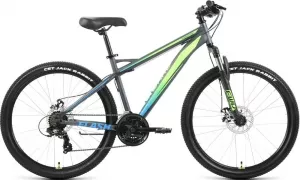 Велосипед Forward Flash 26 2.0 D р.19 2022 (серый матовый/ярко-зеленый) фото