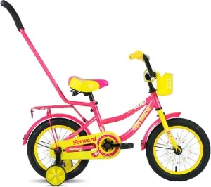 Детский велосипед Forward Funky 14 2022 (желтый/розовый) фото