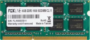 Оперативная память Foxline 8GB DDR3 SODIMM PC3-12800 FL1600D3S11L-8G фото