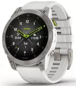 Умные часы Garmin Epix Sapphire Gen 2 (серебристый титан/белый) фото