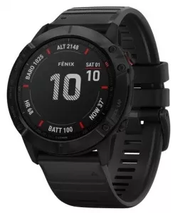 Умные часы Garmin Fenix 6X Pro (серый DLC/черный) фото