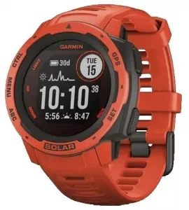 Умные часы Garmin Instinct Solar Red фото