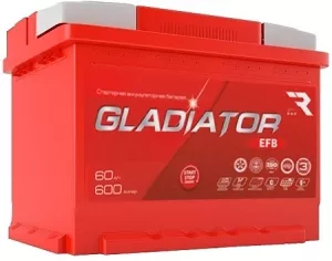 Аккумулятор Gladiator EFB 6СТ-60L(0) (60Ah) фото