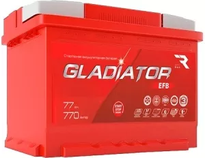 Аккумулятор Gladiator EFB 6СТ-77L(0) (77Ah) фото