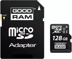 Карта памяти GoodRam microSDXC 128Gb Class 10 UHS-I U1 + SD адаптер (SDU128GXCUHS1AGRR10) фото
