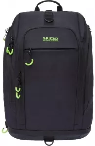 Рюкзак Grizzly RQ-906-1 (черный/салатовый) фото