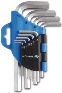 Набор Г-образных шестигранных ключей Hoegert Technik HT1W802 фото