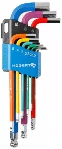 Набор Г-образных шестигранных ключей Hoegert Technik HT1W806 фото