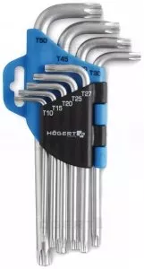 Набор Г-образных ключей TORX Hoegert Technik HT1W814 фото
