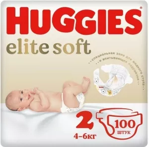 Подгузники HUGGIES Elite Soft 2 (100 шт) фото