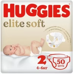 Подгузники HUGGIES Elite Soft 2 (50 шт) фото