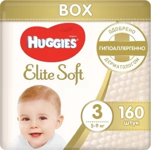 Подгузники HUGGIES Elite Soft 3 (160 шт) фото
