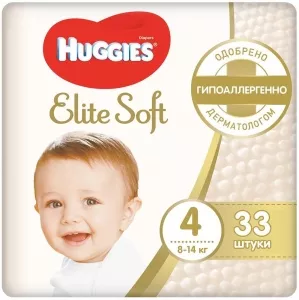 Подгузники HUGGIES Elite Soft 4 (33 шт) фото
