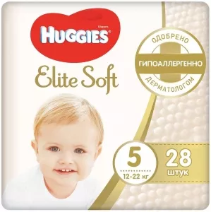 Подгузники HUGGIES Elite Soft 5 (28 шт) фото