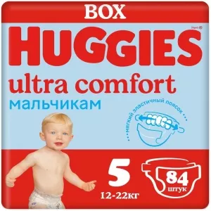 Подгузники HUGGIES Ultra Comfort 5 для мальчиков (84 шт) icon