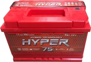 Аккумулятор Hyper 700A (75Ah) низкий фото
