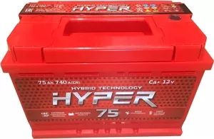 Аккумулятор Hyper 740A (75Ah) фото