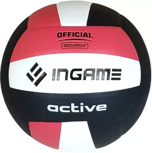 Волейбольный мяч Ingame Active (5 размер, белый/красный/черный) фото