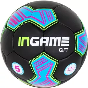 Футбольный мяч Ingame Gift 2020 (5 размер, черный/голубой/сиреневый) фото