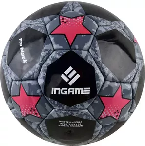 Футбольный мяч Ingame Pro Black 2020 (5 размер, черный/серый/красный) фото