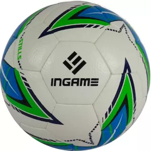 Футбольный мяч Ingame Stills (5 размер, белый/зеленый/голубой) фото