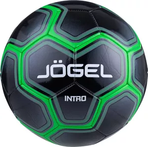 Футбольный мяч Jogel BC20 Intro (5 размер, черный/зеленый) фото