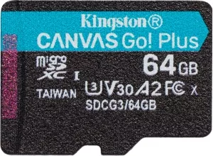 Карта памяти Kingston Canvas Go! Plus microSDXC 64Gb (SDCG3/64GBSP) фото