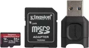 Карта памяти Kingston Canvas React Plus microSDXC 64Gb (MLPMR2/64GB) фото